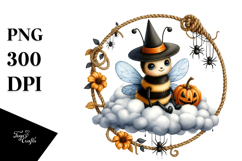 Watercolor Bee for Halloween, Transparent PNG Product Image 1