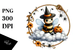 Watercolor Bee for Halloween, Transparent PNG Product Image 1