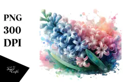 Abstract Pastel Glossy Hyacinth, PNG Product Image 1