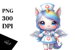 Pastel Baby Unicorn Dressed as Nurse Product Image 1