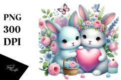 Baby Bunny Heart PNG Product Image 1