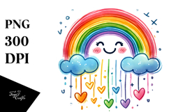 Simple Smiling Rainbow, Transparent PNG Product Image 1