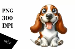 Crazy Looking Basset Hound with Popping Eyes | Sublimation | Product Image 3