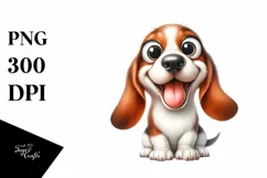 Crazy Looking Basset Hound with Popping Eyes | Sublimation | Product Image 3