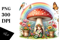 Colorful Fairy House and Mushroom | Clipart Product Image 3