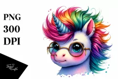 Vibrant Cute Unicorn Clipart PNG Product Image 3