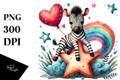 Adorned Baby Zebra PNG Product Image 1