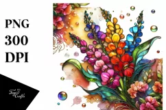 Watercolor Luxury Flower Splash Clipart Product Image 3