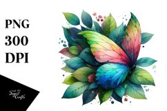 Abstract Vibrant Butterfly PNG Product Image 3