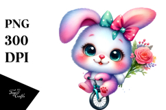 Goofy Cute Baby Bunny PNG Product Image 1