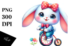 Goofy Cute Baby Bunny PNG Product Image 1