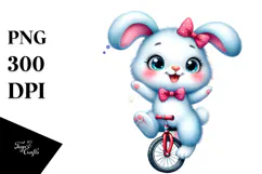 Goofy Cute Baby Bunny PNG Product Image 1