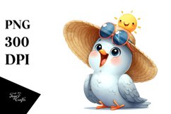 Sitting Dove Sun Hat Clipart Product Image 3