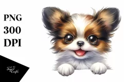 Baby Papillon Eyes Sublimation Clipart Product Image 3