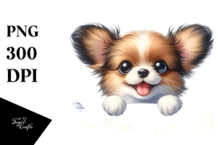 Watercolor Funny Papillon Clipart Product Image 1