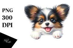 Watercolor Funny Papillon Clipart Product Image 3
