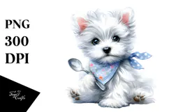 Crazy Furry Baby West Highland White Terrier, PNG Product Image 1
