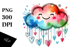Simple Smiling Cloud, Transparent PNG Product Image 1
