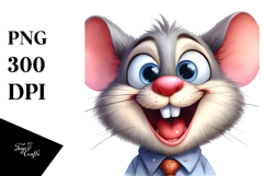 Funny Mouse Portrait PNG Product Image 1
