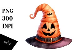 Funny Watercolor Baby Halloween Hat | Sublimation Clipart Product Image 1