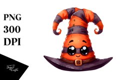 Funny Watercolor Baby Halloween Hat | Sublimation Clipart Product Image 1