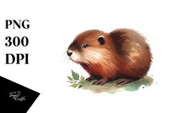 Simple Muskrat Clipart Product Image 1