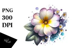 Watercolor Primrose, Transparent PNG Product Image 1