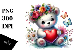 Adorned Baby Bear, Transparent PNG Product Image 1