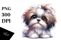 Cute Shih Tzu with Big Eyes, PNG Product Image 1