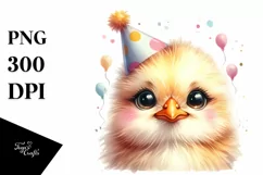 Baby Bird with Party Hat PNG Product Image 3
