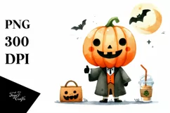 Simple Funny Halloween Clipart, Transparent PNG Product Image 1