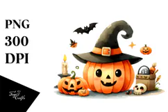 Simple Funny Halloween Clipart, Transparent PNG Product Image 1
