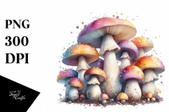 Glossy Wooden Stained Mushroom, PNG Product Image 1