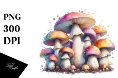 Glossy Wooden Stained Mushroom, PNG Product Image 1