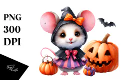 Watercolor Cute Baby Mouse Clipart Product Image 1