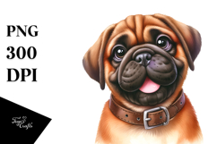 Cute Bullmastiff Watercolor PNG Product Image 1