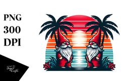 Retro Gnome Sunset Clipart Product Image 1