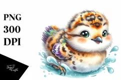 Colorful Swimming Ptarmigan | Clipart Product Image 1