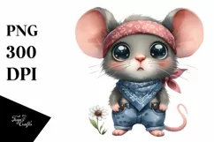 Baby Mouse with Bandana | Sublimation | Clipart Product Image 3