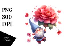 Cute Small Gnome with Begonia Product Image 1