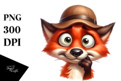 Fox with Hat Clipart Product Image 1