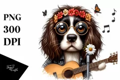 English Springer Punk Flower Clipart Product Image 3