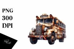 Vintage Rusted Bus Summer Sticker Flower Confetti | Product Image 3