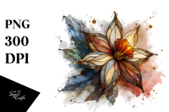 Abstract Stained Daffodil | Sublimation | Clipart Product Image 1