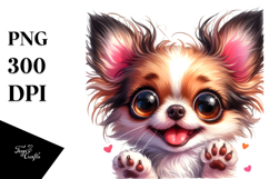 Cartoon Chihuahua with Big Eyes PNG Product Image 1