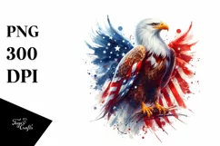 Detailed Patriotic Bald Eagle USA Colors Product Image 3