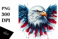 Detailed Patriotic Bald Eagle USA Colors Product Image 1
