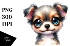 Cute Baby Dog Watercolor PNG Product Image 3