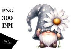 Cute Daisy GNOME with Big Hat PNG Product Image 1