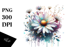 Daisy, Watercolor Splash PNG Product Image 1